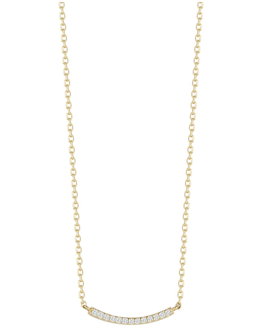 Ember Fine Jewelry 14K 0.06 ct. tw. Diamond Curved Bar Necklace