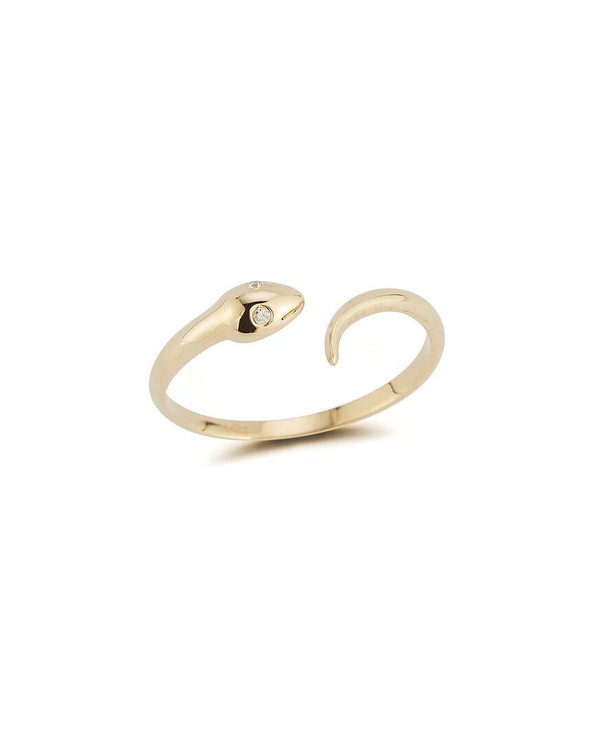 Shop Ember Fine Jewelry 14k 0.02 Ct. Tw. Diamond Open Snake Ring