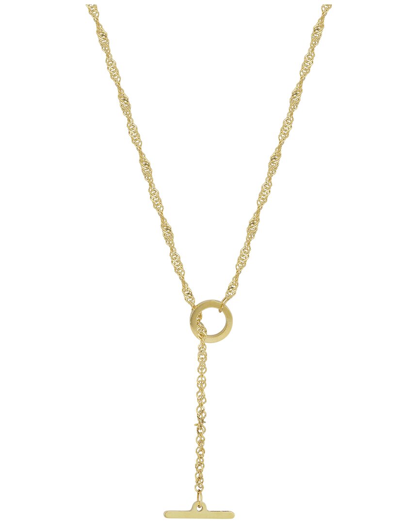 Ember Fine Jewelry 14k Toggle With Singapore Chain Necklace