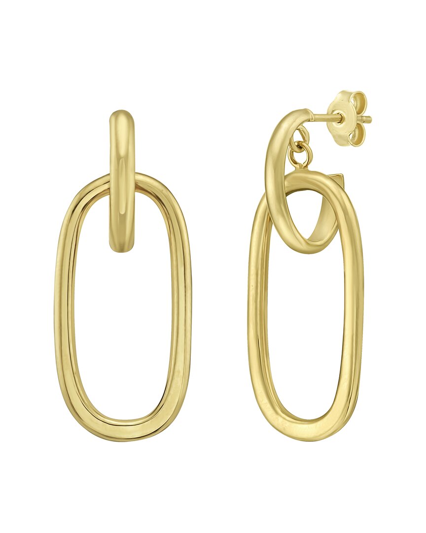 Italian Gold 14k Door Knocker Hoop Earrings