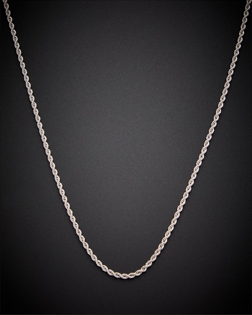 Italian Gold 14k  Hollow Rope Necklace