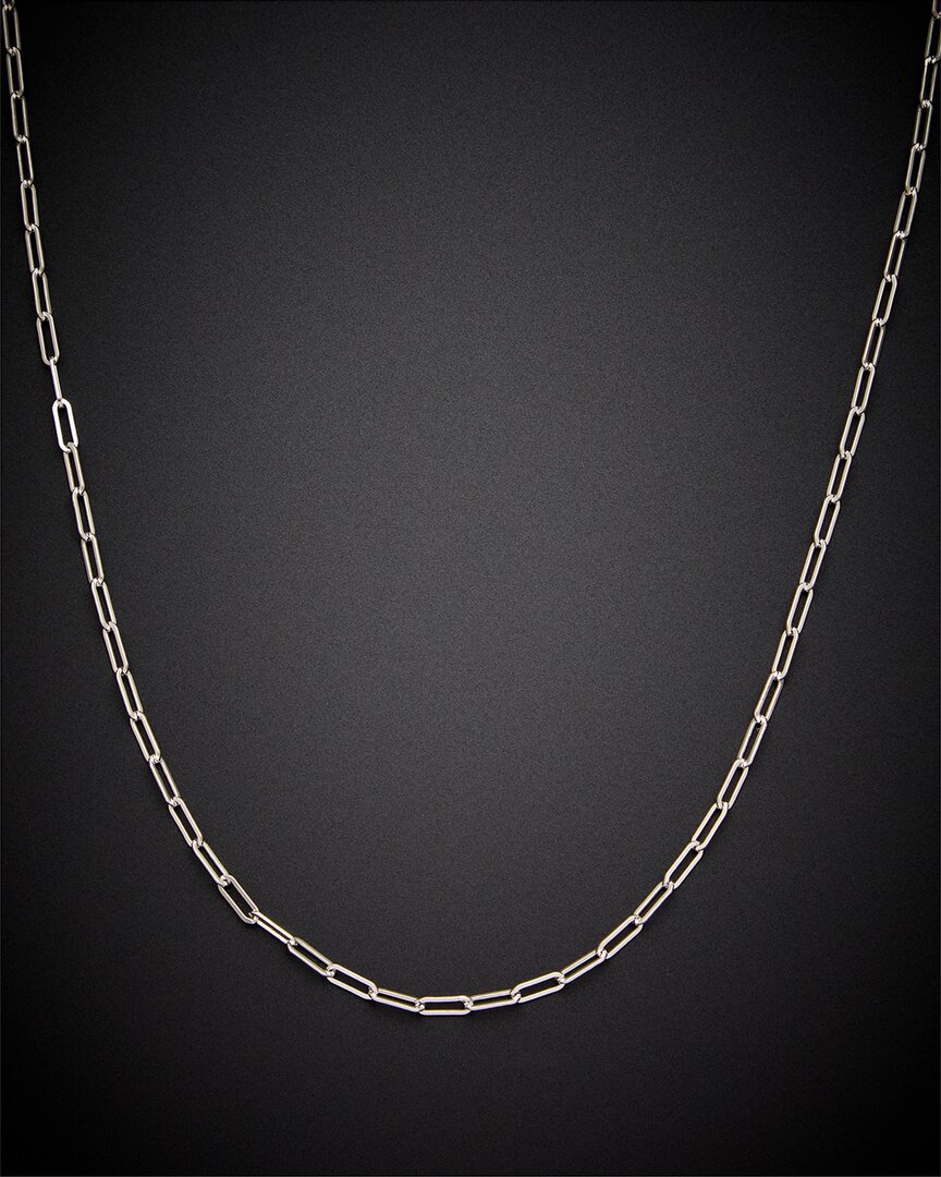 Italian Gold 18k  Paperclip Chain Necklace
