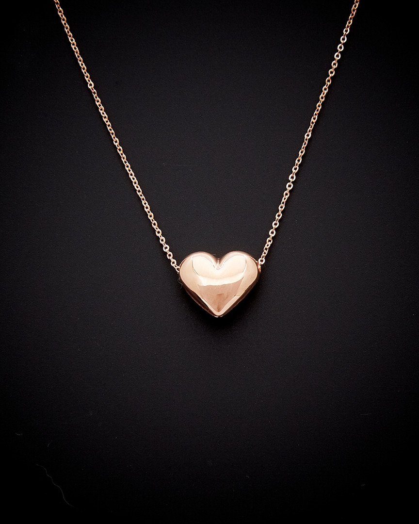 Italian Gold Heart Pendant Necklace