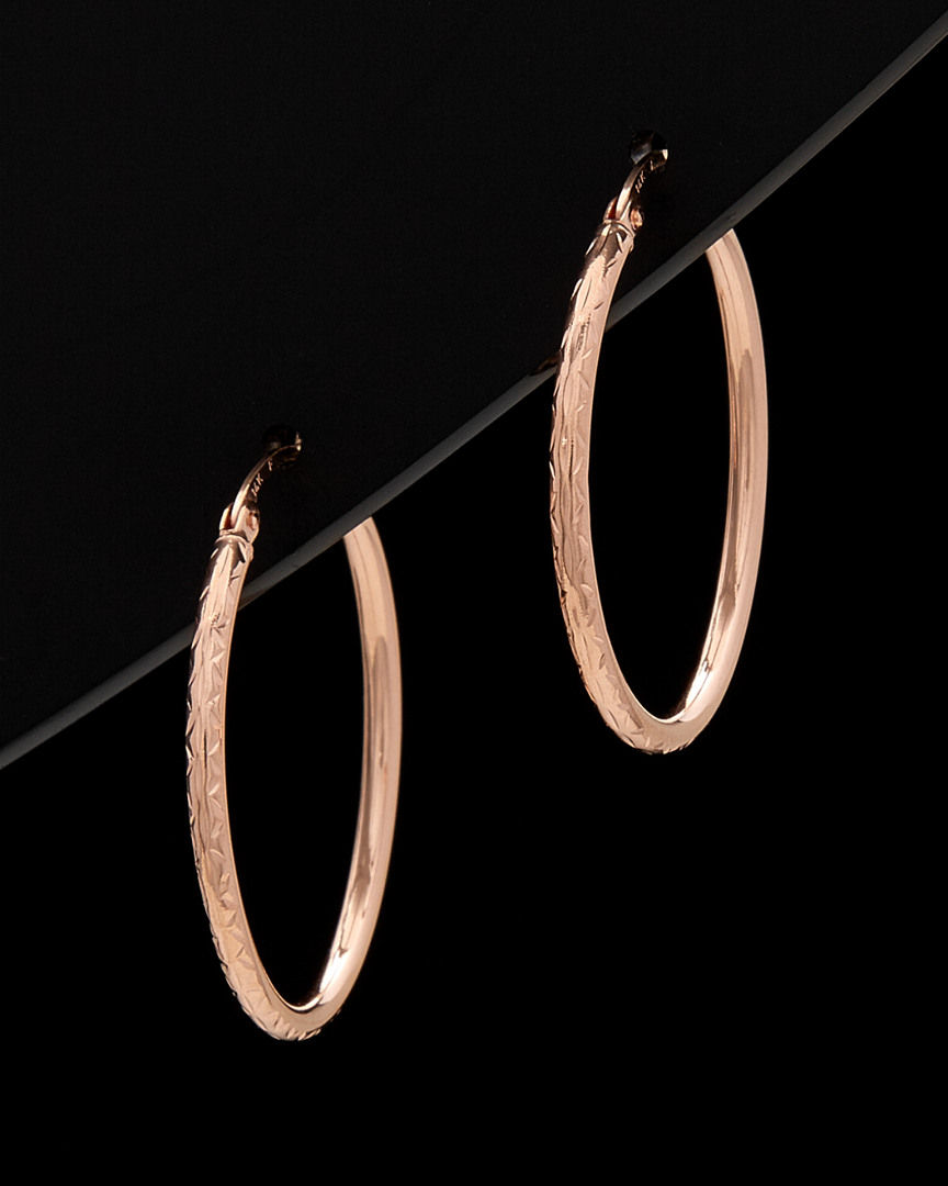 Italian Gold 14k Italian Rose Gold Hoops