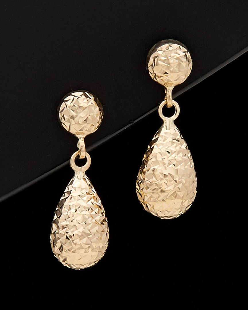 Shop Italian Gold 14k  Teardrop Earrings