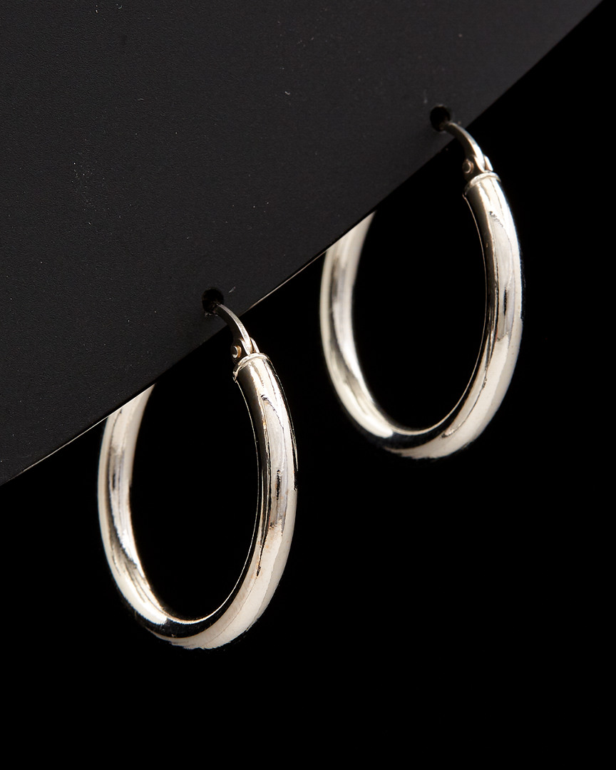 Italian Gold Polished Hoops