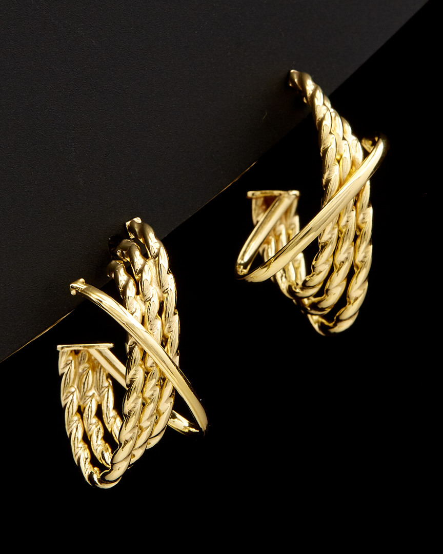Italian Gold Half-hoop Earrings