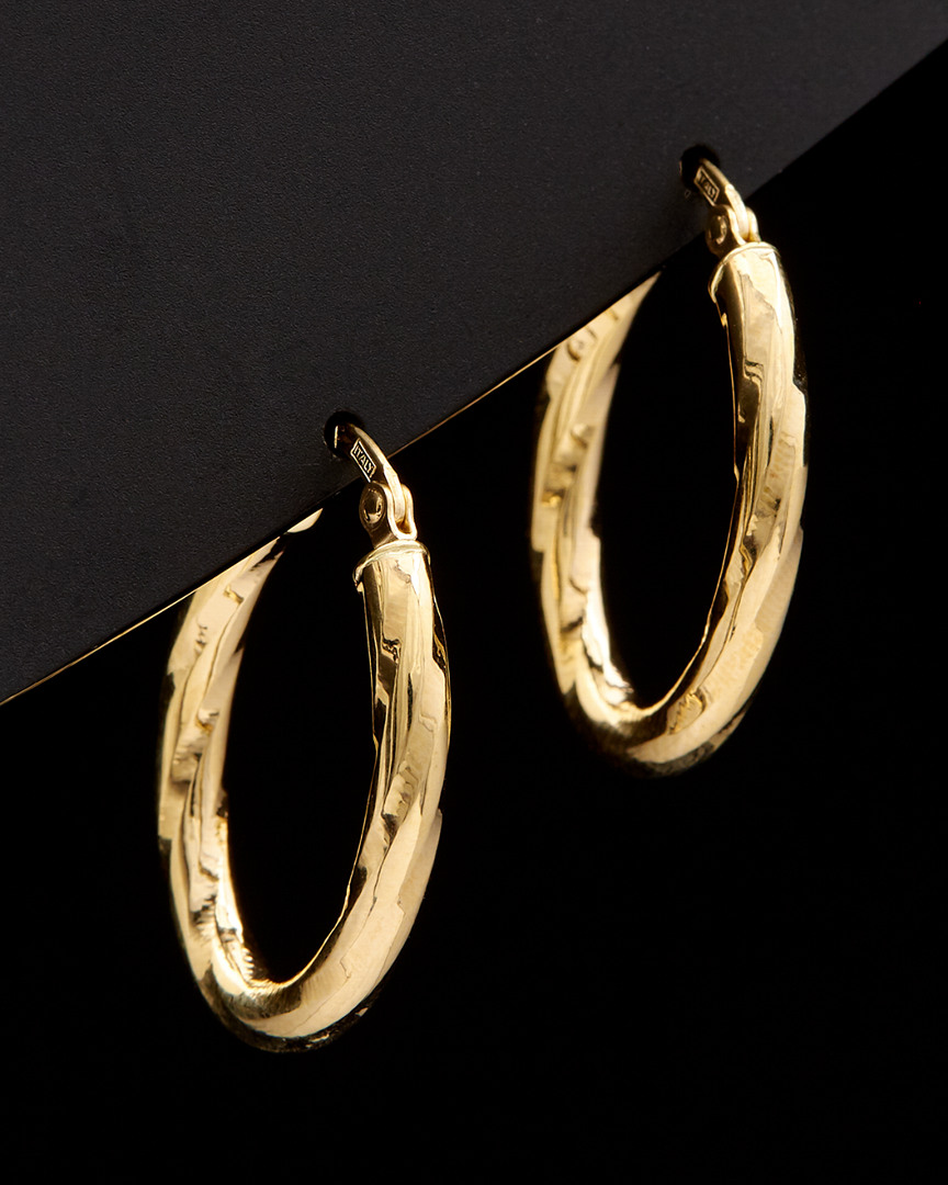 Italian Gold Twist Hoops