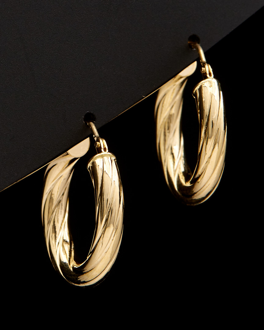 Italian Gold 14k  Twist Hoops