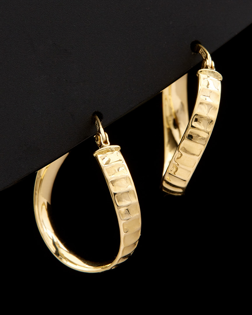 Italian Gold 14k  Ripple & Twist Hoops