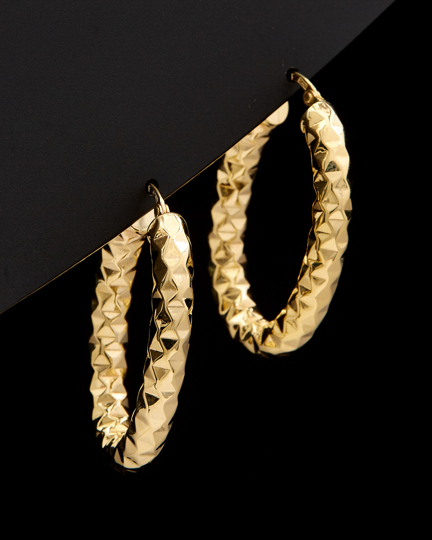 Italian Gold Oval Hoops