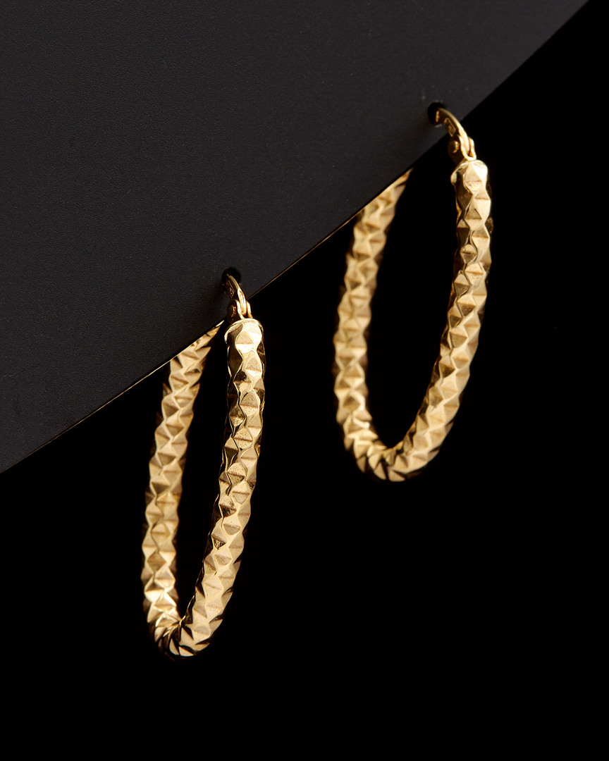 Italian Gold Oval Hoops