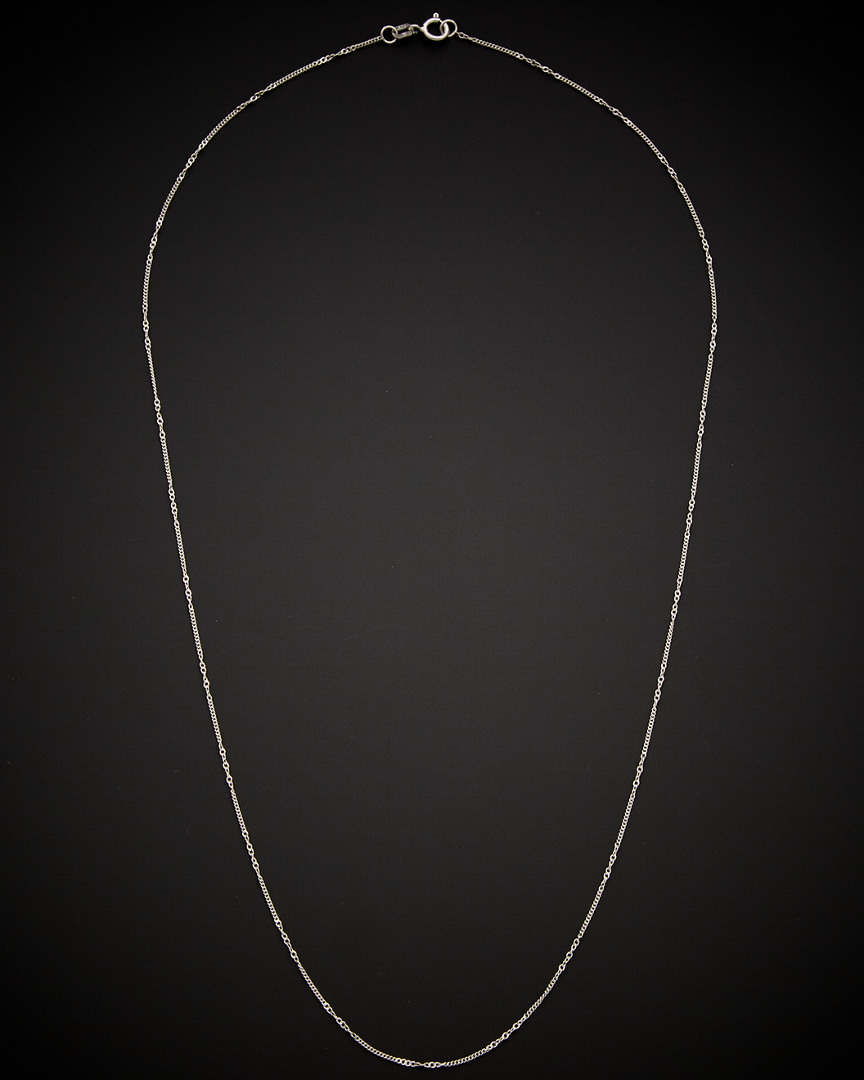 Italian Gold 14k  Alternate Curb Chain Necklace
