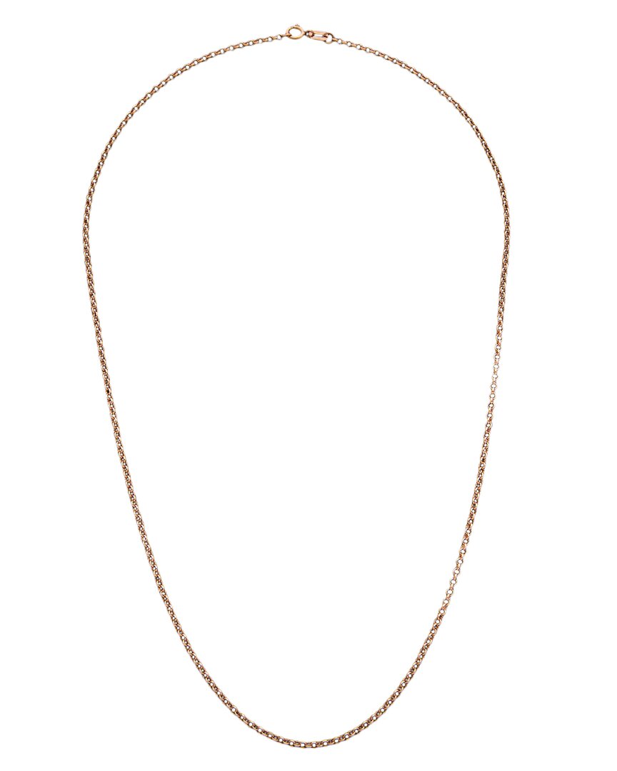 Italian Rose Gold Rolo Chain Necklace