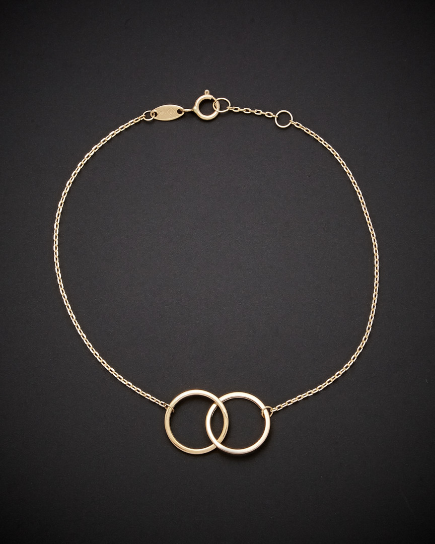 Italian Gold Interlocking Circles Bracelet