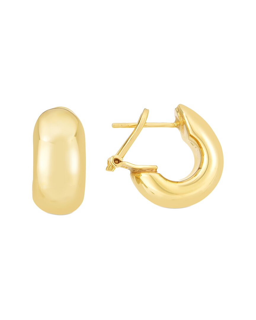 Italian Gold 14k  Puffy Earrings