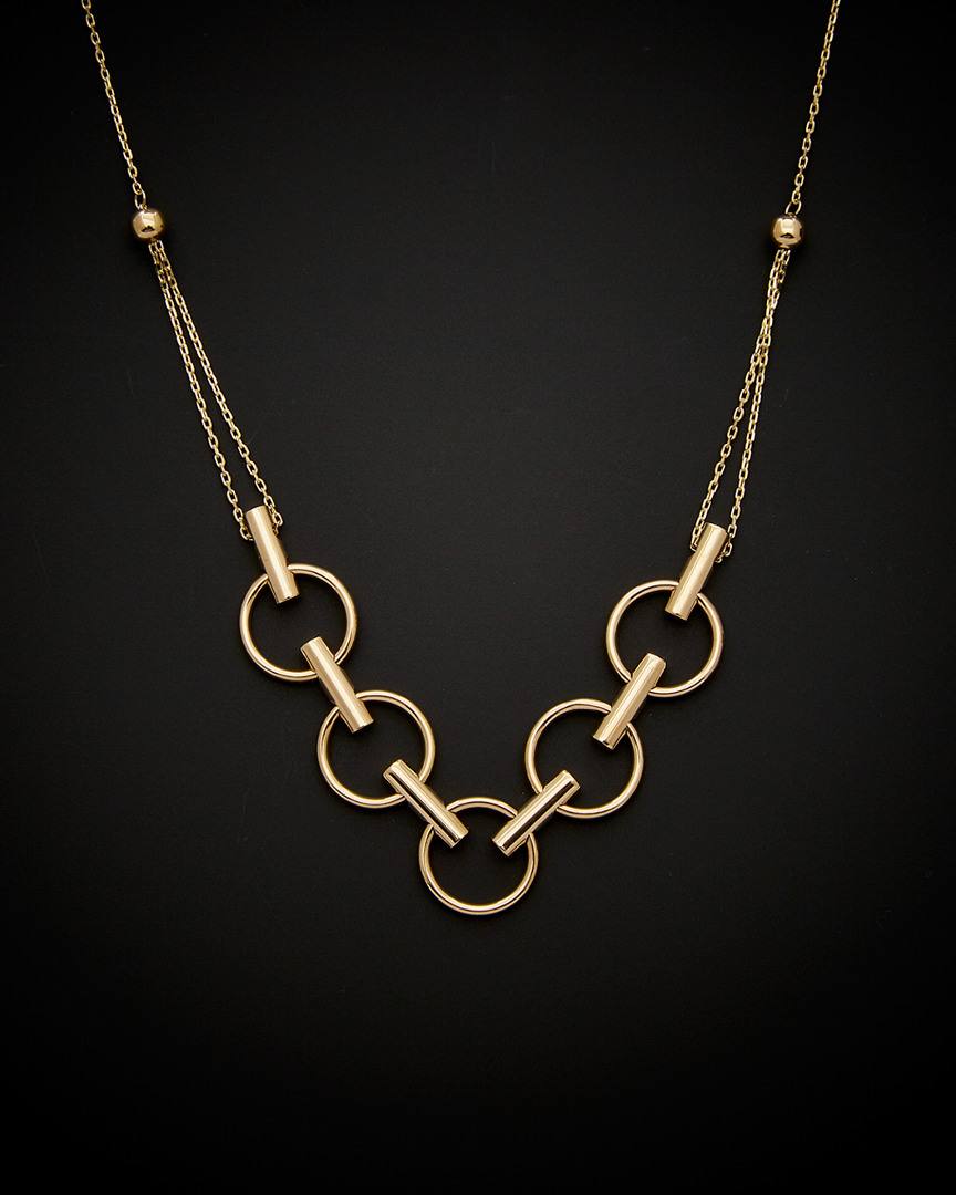 Italian Gold 14k  Adjustable Necklace