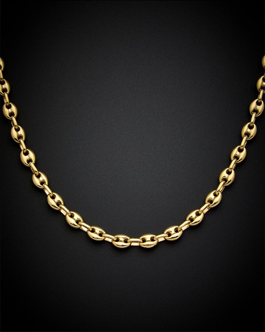 Shop Italian Gold 14k 5.5mm Puffed Mariner Necklace