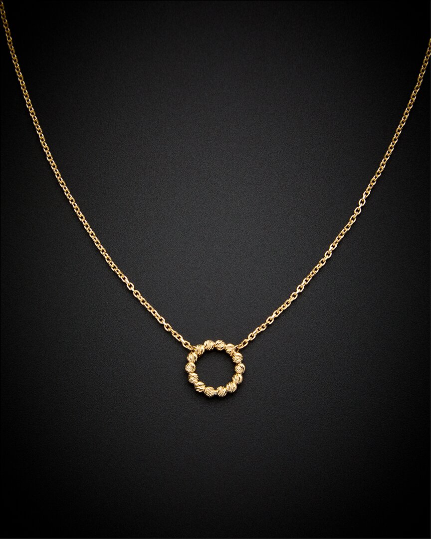 Shop Italian Gold 14k Bead Circle Necklace