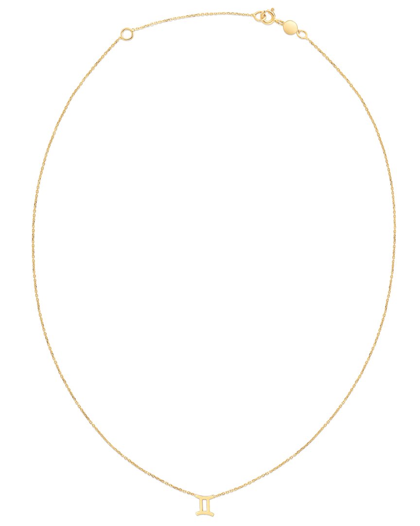 Italian Gold Gemini Necklace
