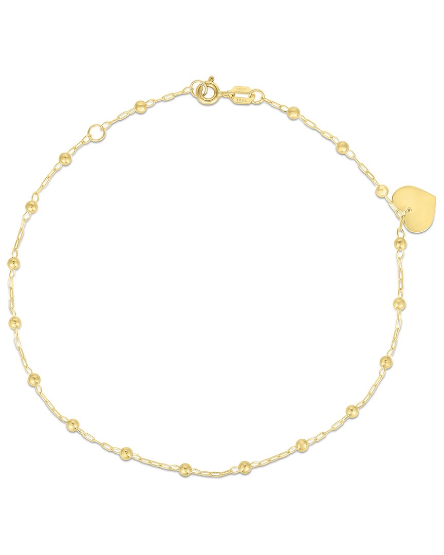 Italian Gold Bead Chain Anklet