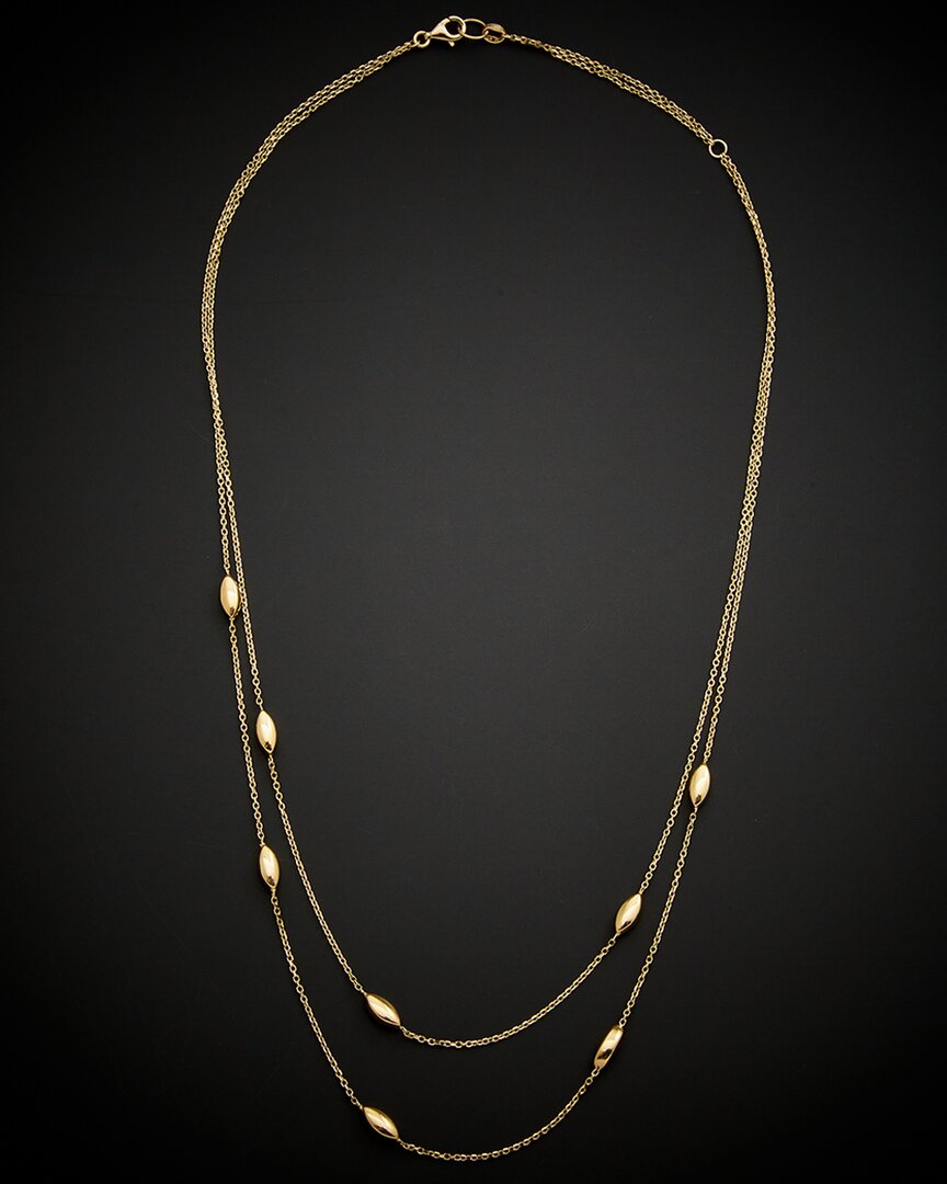 Italian Gold Layered Adjustable Necklace