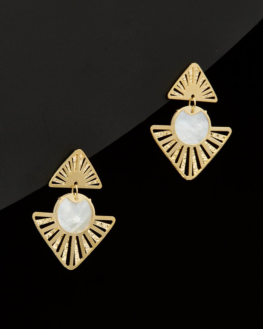 Italian Gold Triangle Earrings
