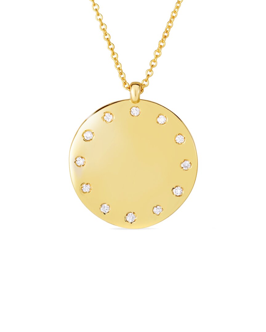 Italian Gold Diamond Dial Necklace