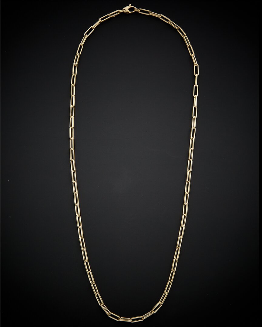 Italian Gold 14k  Paperclip Necklace