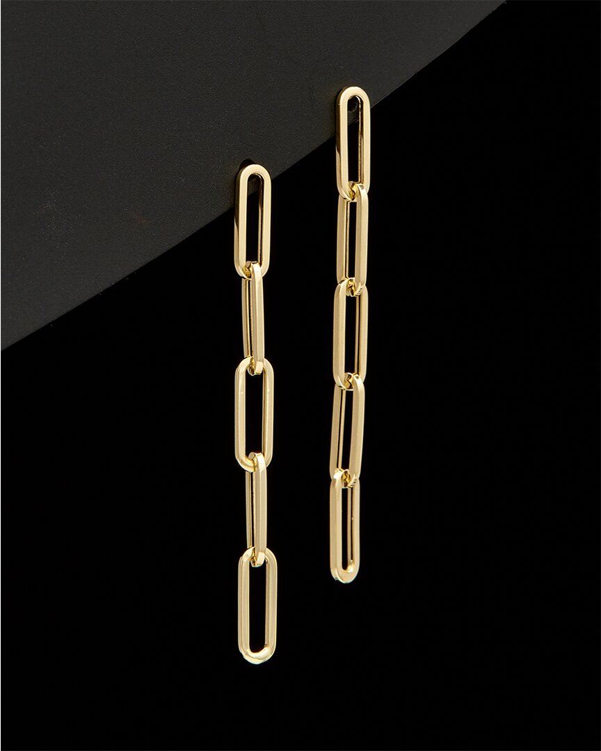 Italian Gold Paperclip Earrings