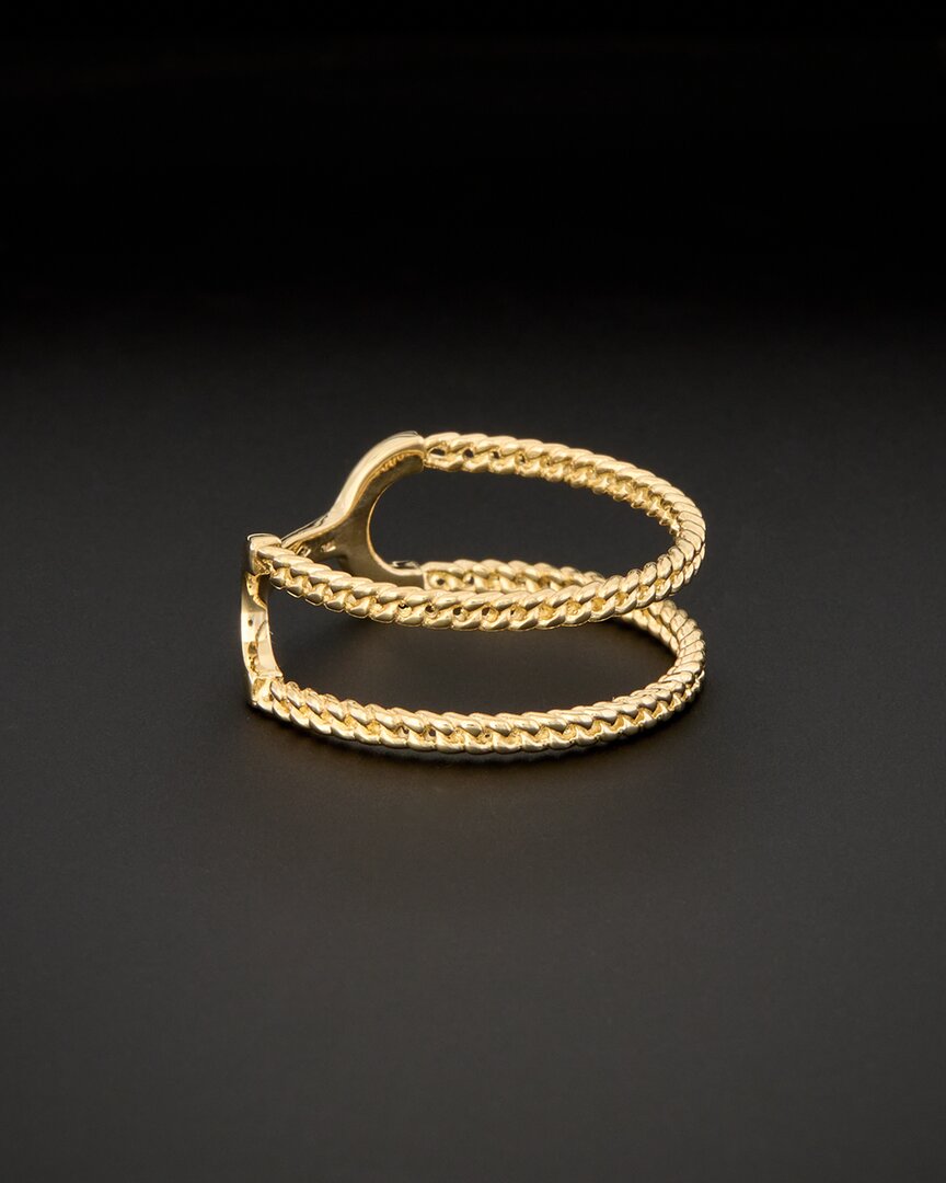 Italian Gold 14k Double Row Ring