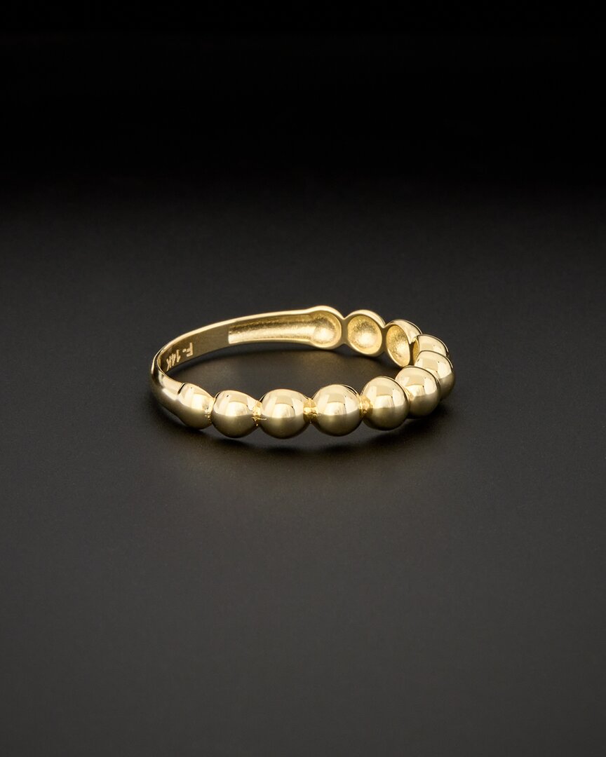 Shop Italian Gold 14k  Bead Ring