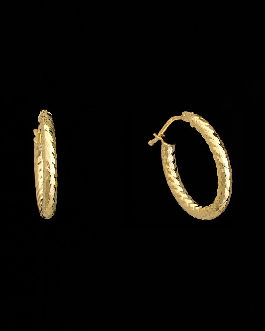 Italian Gold Hoops In Gold