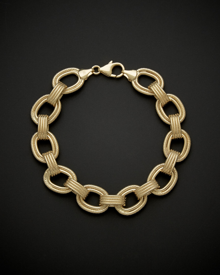 Italian Gold Open Link Bracelet