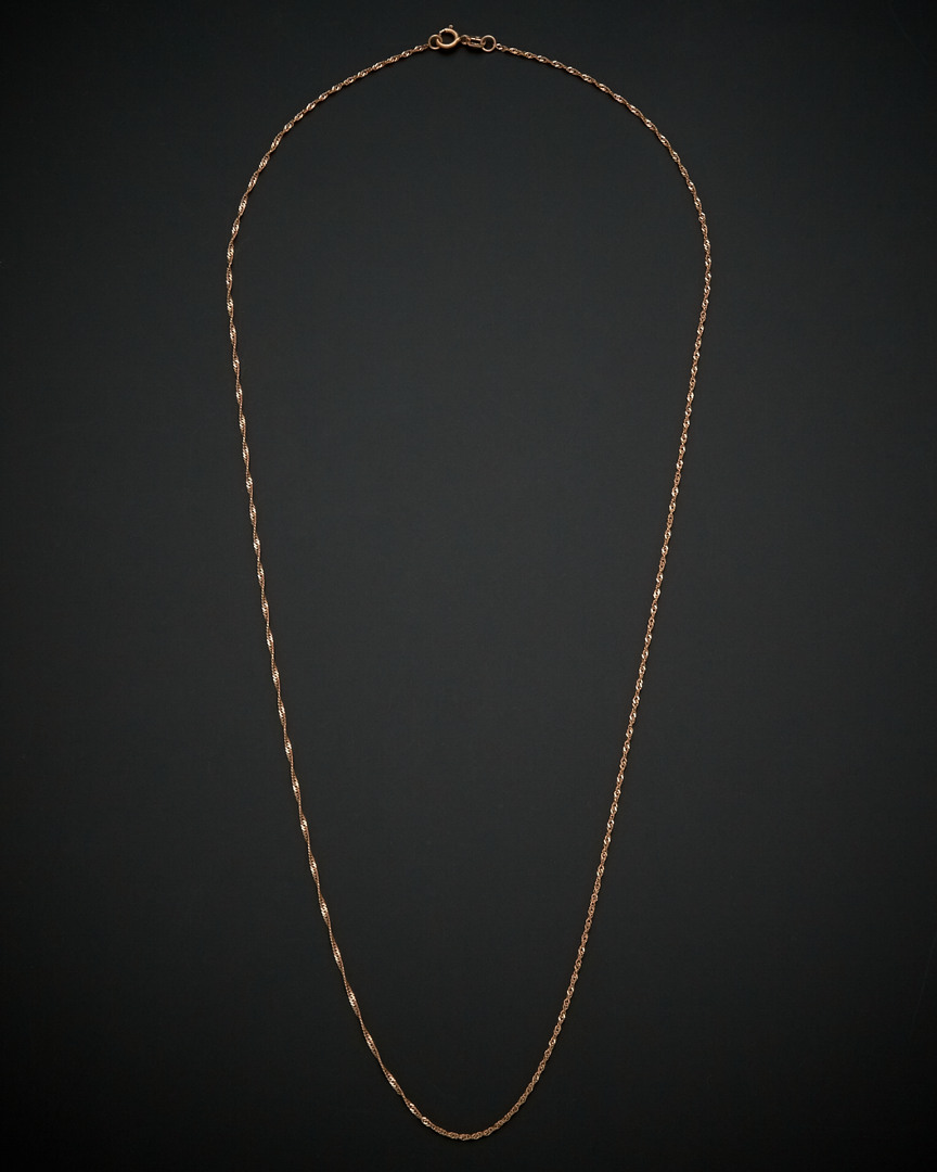 Italian Rose Gold 14k  Chain Necklace