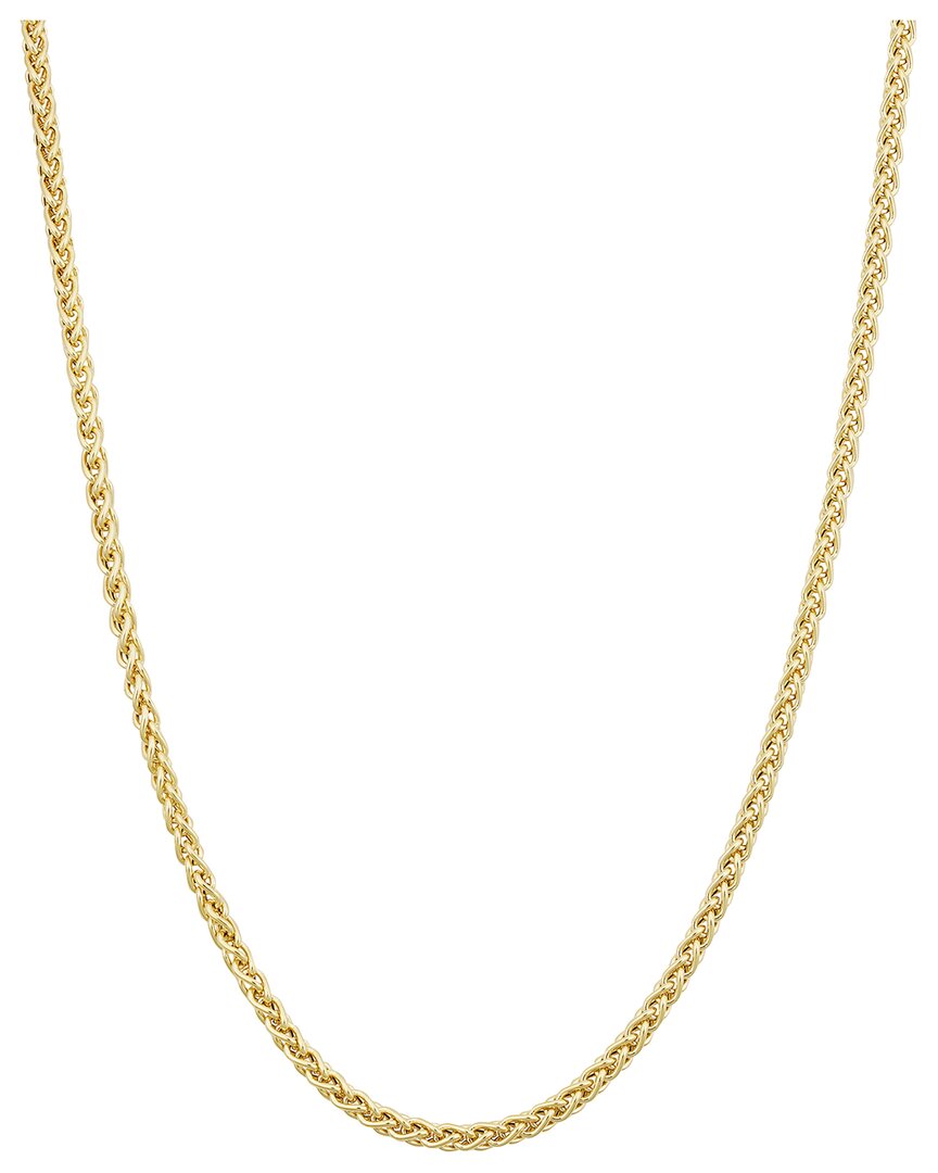 Italian Gold 14k  Wheat Chain Necklace