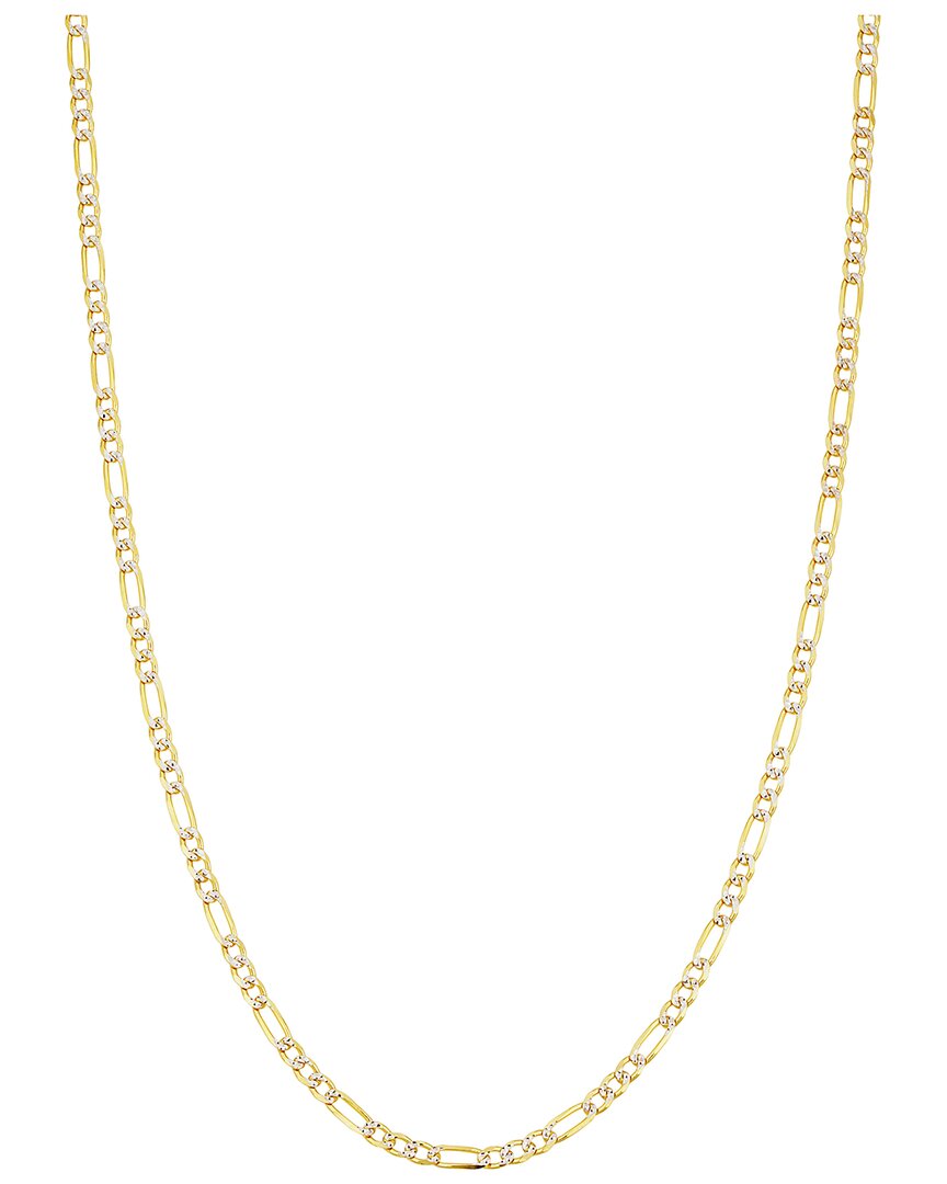 Italian Gold 14k  Figaro Chain Necklace