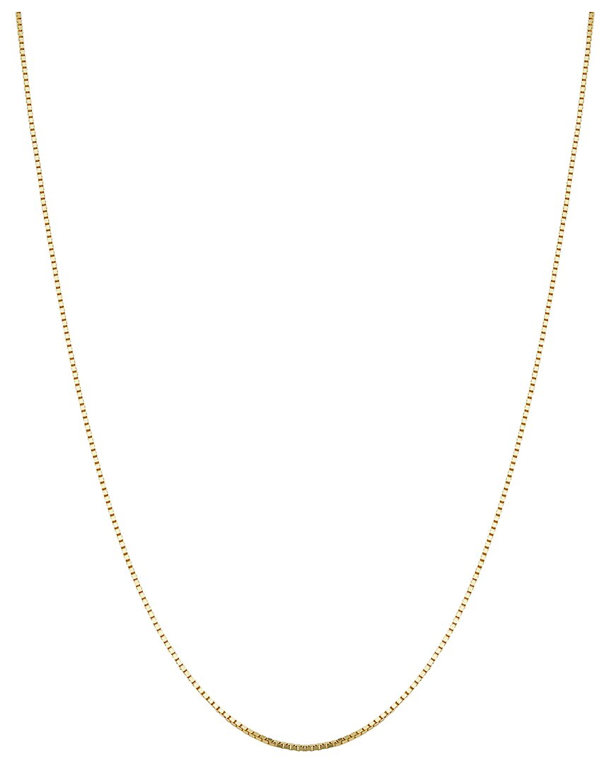 Italian Gold Box Link Chain Necklace