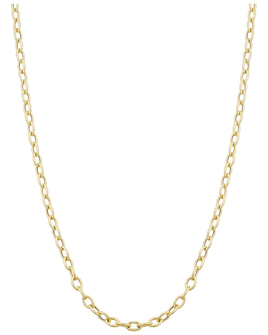 Italian Gold Rolo Link Chain Necklace