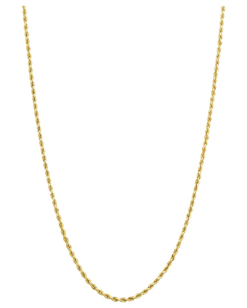 Italian Gold 18k  Rope Chain Necklace