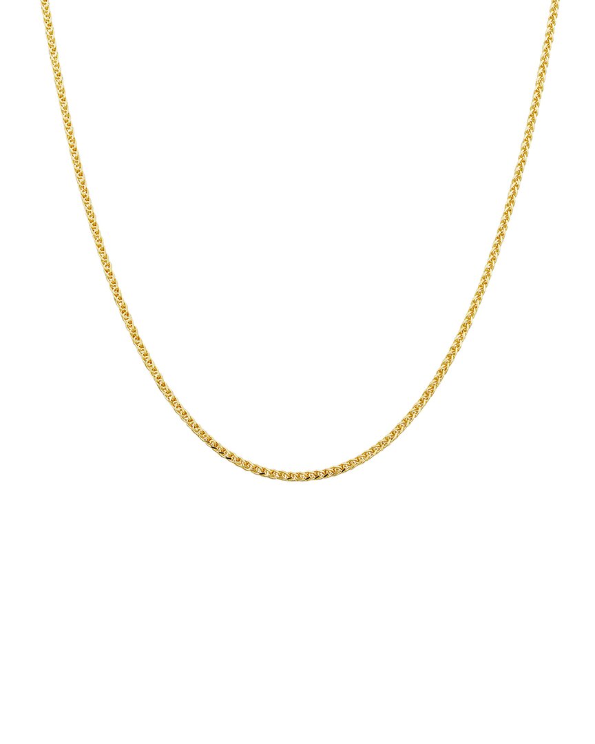 Shop Italian Gold 18k  Wheat Chain Necklace