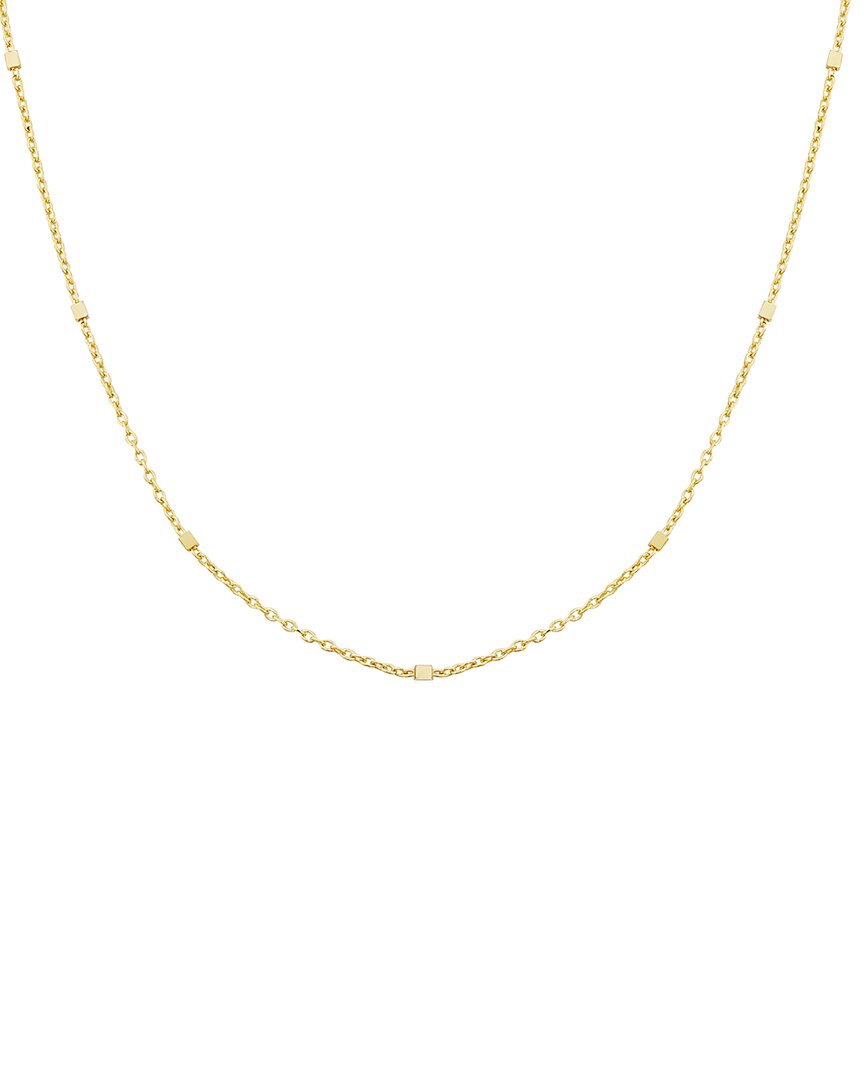 Shop Italian Gold 14k  Station Cable Chain Necklace