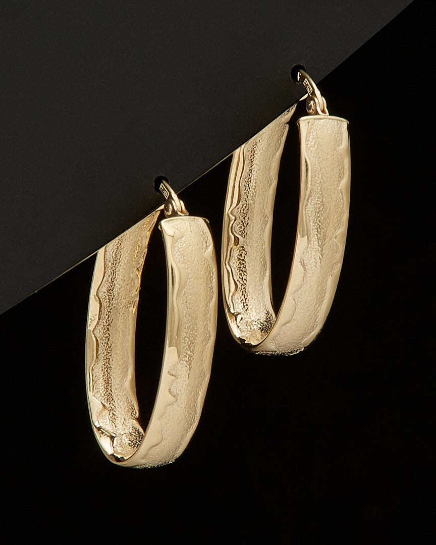 ITALIAN GOLD 14K ITALIAN GOLD OVAL HOOPS