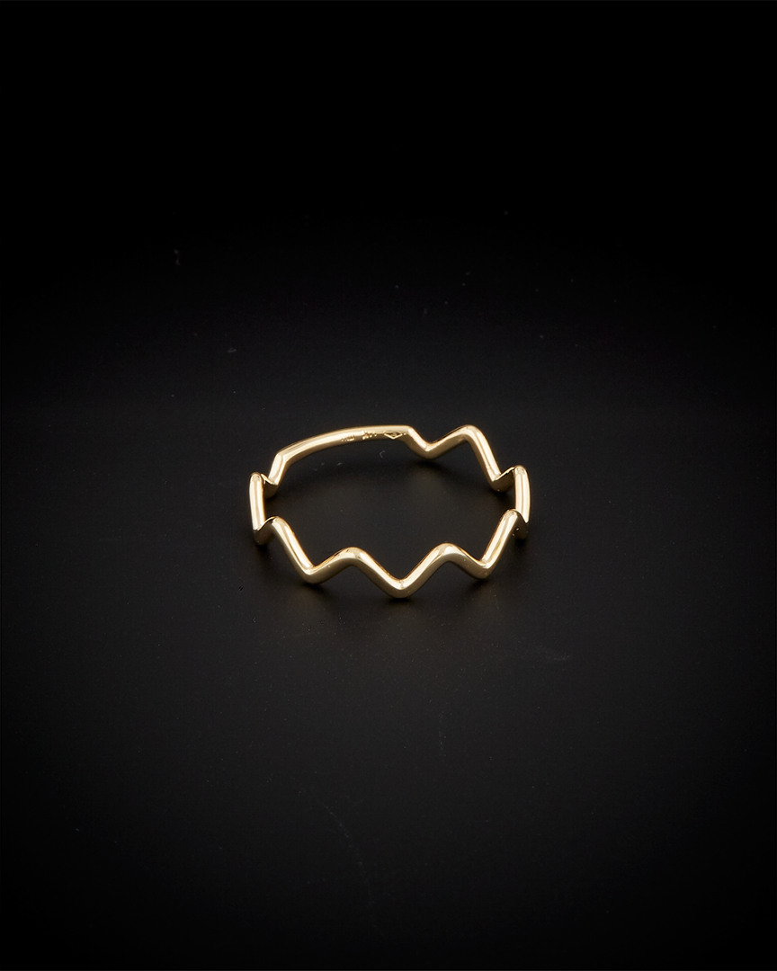 ITALIAN GOLD 14K ITALIAN GOLD ZIGZAG RING
