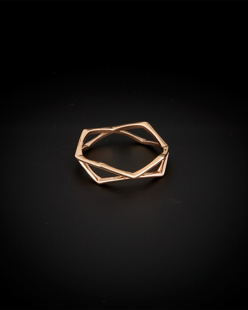 Italian Gold 14k Italian Rose Gold Geometric Ring