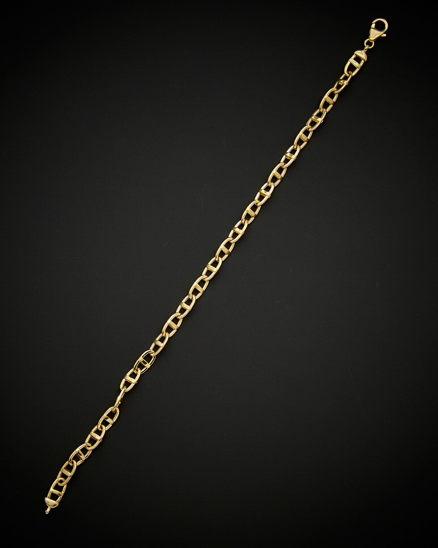 Italian Gold Semi Solid Fancy Mariner Bracelet