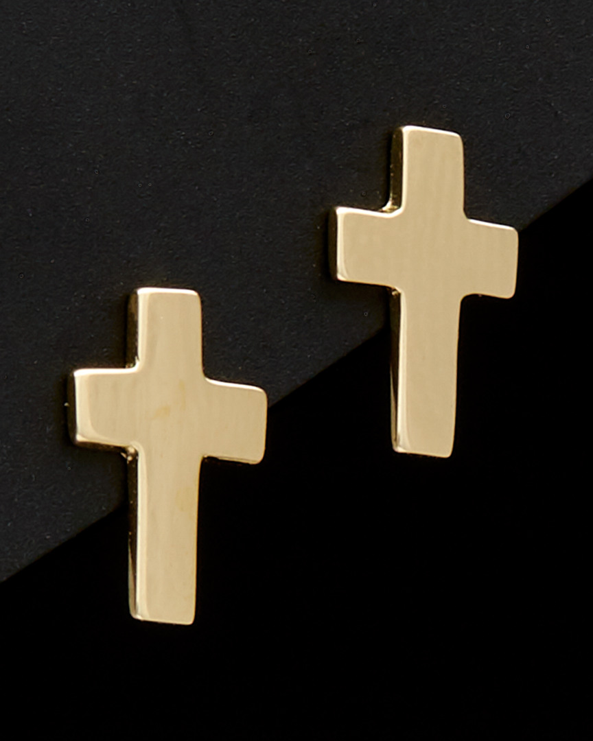Italian Gold Cross Studs