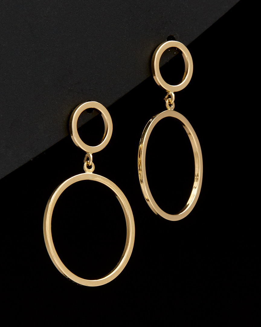 Italian Gold Graduated Circles Drop Earrings