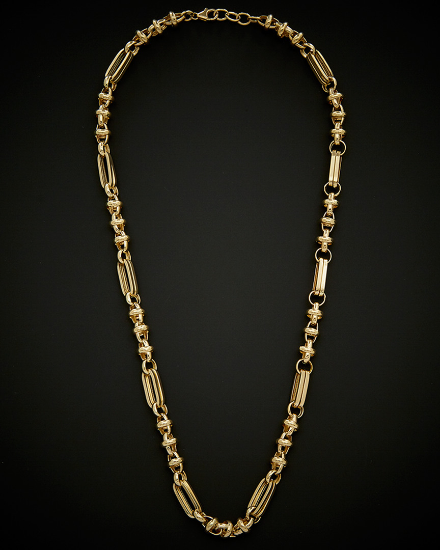 Italian Gold Semi Solid Fancy Necklace