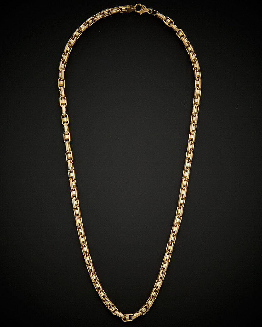 Italian Gold 14k  Fancy Bullet Link Necklace
